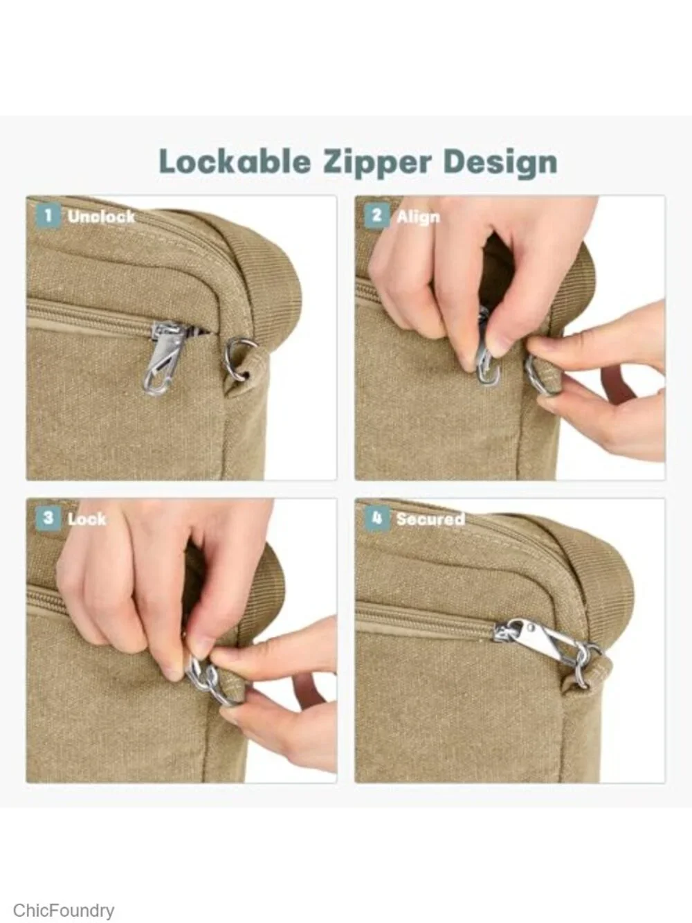 Anti Theft Crossbody Bag for Women, RFID Blocking Slash Proof Travel Purse